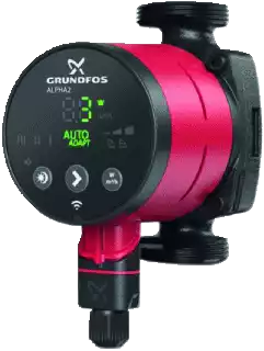 Grundfoss Alpha2 25 - 60 180 Mm Met Ingebouwde Traploos Regegelde Toerenregeling