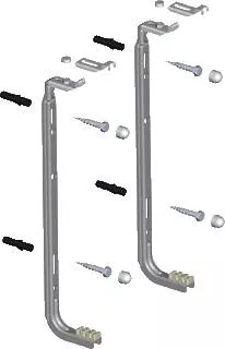 Wandbeugels Set á 2 Stuks Voor Rad 300 Hoog Inclusief Bouten En Pluggen