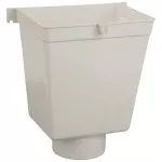 PVC Vergaarbak Hoog 100 Mm, Kleur Wit