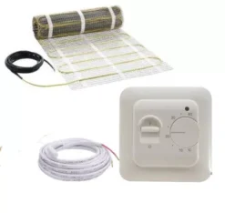 Elektrische Vloerverwarming Set 7,8 M2 Met Inbouw Thermostaat 1092 Watt (dikte 4 Mm)