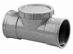 PVC Ontstoppingstuk Met Schroefdeksel - 110 Mm 2 X Mof Manchet Verbinding