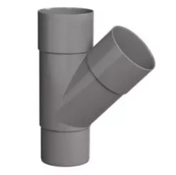 PVC Hemelwaterafvoer T Stuk 80 Mm 45 GR Mof/spie Verjongd (spie Past In Buis)