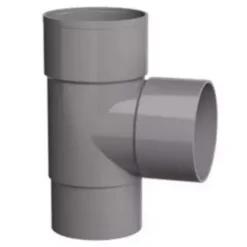 PVC Hemelwaterafvoer T Stuk 80 Mm 90 GR Mof/spie Verjongd (spie Past In Buis)
