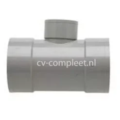 PVC T Stuk Verlopend 90° - 3 X Lijm Mof 75 X 40 X 75 Mm