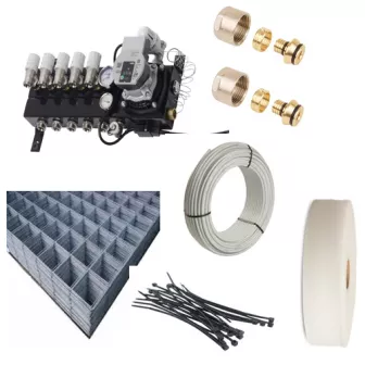 Vloerverwarming Set 10 Groepen - 106 - 118 M2 Als Hoofdverwarming Compleet Geleverd Met Draagmatten 3 Vloerverwarming Set 10 Groepen - 106 - 118 M2 Als Hoofdverwarming Compleet Geleverd Met Draagmatten