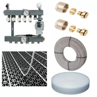 Vloerverwarming Set Voor 46 - 58 M2 - 5 Groepen - Compleet Geleverd Met Noppenplaat 3 Vloerverwarming Set Voor 46 - 58 M2 - 5 Groepen - Compleet Geleverd Met Noppenplaat