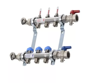 VTE - RVS Vloerverwarming Verdeler 3 Groepen 3 VTE - RVS Vloerverwarming Verdeler 3 Groepen
