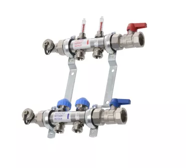 VTE - RVS Vloerverwarming Verdeler 2 Groepen 3 VTE - RVS Vloerverwarming Verdeler 2 Groepen