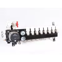 Top-Flow Vloerverwarming Verdeler 8 Groepen Met Grundfos Alpha 2 L Energiezuinige Pomp