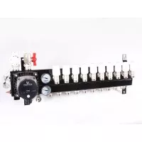 Top-Flow Vloerverwarming Verdeler 10 Groepen Met Grundfos Alpha 2 L Energiezuinige Pomp