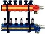 Nathan SBK 4100 - 5 Groepen Vloerverwarming Verdeler Met Debietmeters Kunststof - Zonderpomp