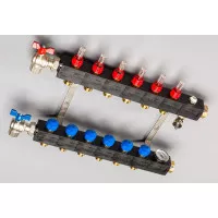 Top-Flow Kunststof Verdeler PRO 7 Groepen Inclusief Adapters 16 Mm