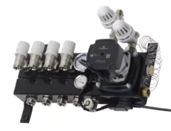 VTE Slim 4 Groepen Vloerverwarming Verdeler Voor Stadsverwarming Met Grundfoss UPM3 A-label Pomp