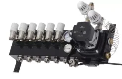 VTE Slim 6 Groepen Vloerverwarming Verdeler Voor Stadsverwarming Met Grundfoss UPM3 A-label Pomp