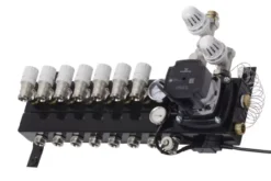 VTE Slim 7 Groepen Vloerverwarming Verdeler Voor Stadsverwarming Met Grundfoss UPM3 A-label Pomp