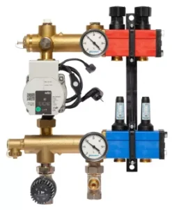 Nathan SBK 4800 - 2 Groepen Vloerverwarming Verdeler Met Debietmeters, Kunststof Met Energiezuinige Pomp