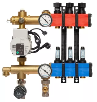 Nathan SBK 4800 - 3 Groepen Vloerverwarming Verdeler Met Debietmeters, Kunststof Met Energiezuinige Pomp 3 Nathan SBK 4800 - 3 Groepen Vloerverwarming Verdeler Met Debietmeters, Kunststof Met Energiezuinige Pomp