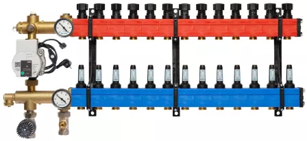 Nathan SBK 4800 - 13 Groepen Vloerverwarming Verdeler Met Debietmeters, Kunststof Met Energiezuinige Pomp 3 Nathan SBK 4800 - 13 Groepen Vloerverwarming Verdeler Met Debietmeters, Kunststof Met Energiezuinige Pomp