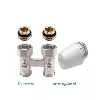 Honeywell H-Blok Onderblok 1/2" Recht Met Thermostatisch Regelelement M30 3 Honeywell H-Blok Onderblok 1/2" Recht Met Thermostatisch Regelelement M30