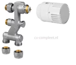 Jaga Pro Ventiel M24 Inclusief Thermostaatknop Kleur Wit En Klemkoppelingen