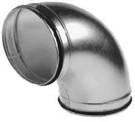 Gladde Bocht Met Rubber Afdichting 180 Mm - 90 Graden.