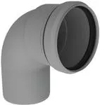 PP Kunststof Rookgasafvoer Bocht 80 Mm 90 Graden