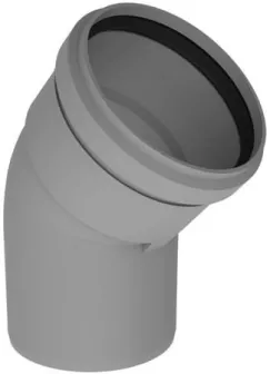 PP Kunststof Rookgasafvoer Bocht 80 Mm 45 Graden