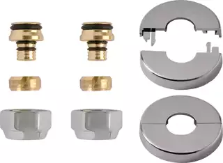 DRL Ovus Designset 1/2 Dubbel Haaks Links - Chroom, Universeel Aanvoer En Retour 4 DRL Ovus Designset 1/2 Dubbel Haaks Links - Chroom, Universeel Aanvoer En Retour - Afbeelding 2