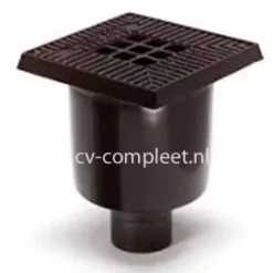 Schrobput 200 X 200 Met GY (gietijzer Rooster En Rand, Met Onder Uitlaat 75 Mm