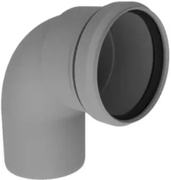 PP Rookgasafvoer Bocht 60 Mm 90 Graden Voor HR Ketels