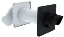 Geveldoorvoer HR Safe PP 80/125 + Adapter 2 X 80 Mm