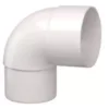PVC Hemelwaterafvoer Bocht 80 Mm 90¡ WIT Mof/spie Verjongd (M/VS)