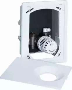 Uponor Heimeier Multibox RTL, Wit Ral 9010. Inclusief Montageplaat